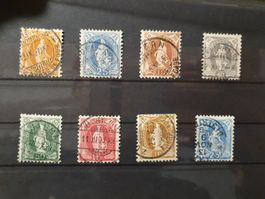 Stehende Helvetia 86A - 93A WZ + P. Weiss Kat. 660.5.-