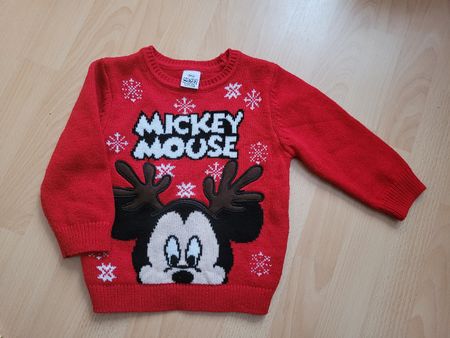 Pullover gr. 98 Weihnachten Mickey Mouse