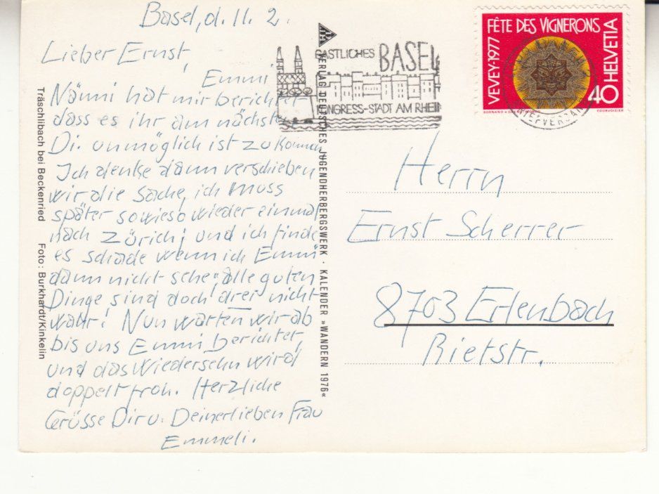 Cartes postales: Beckenried Träschlibach 1977 – D'occasion à Bürglen TG par StampGraf 1