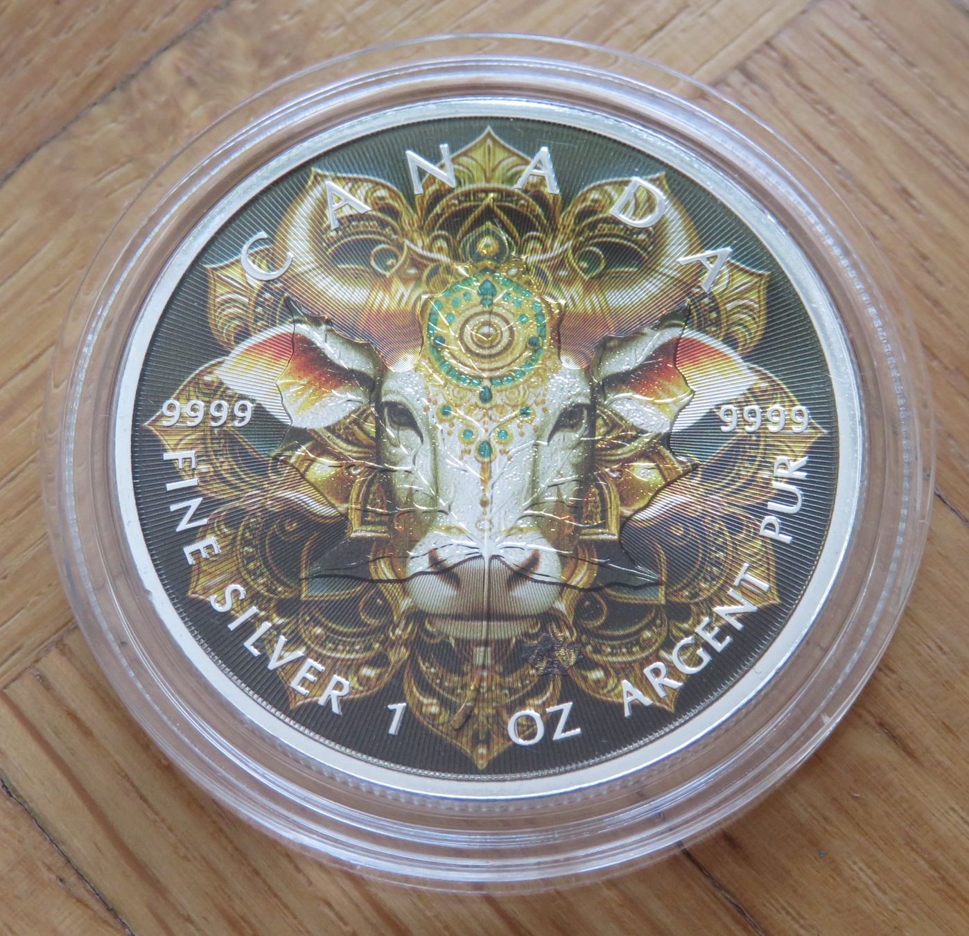 Tutti le monete: Maple Leaf 2025 Farbiger Round Mandala Buffalo1OZ SILBER – Nuovo (secondo la descrizione) da Wetzikon ZH venduto da Nicki6 3