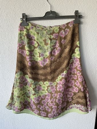 Jupe Sportmax motif floral taille 40 en soie