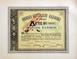 Rheinisch-Westfälische Kalkwerke zu Dornap - 1922