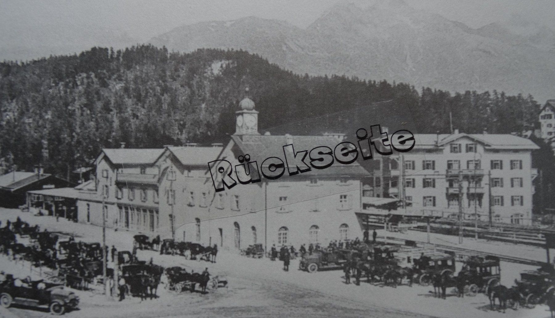 Ansichtskarten: Graubünden St. Moritz Bahnhof anno dazumal – Gebraucht aus Safnern von Wstussi 1