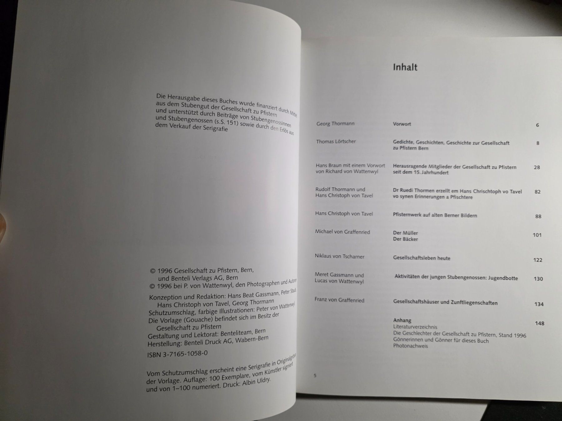 Libri: Zunft Pfistern - Benteli 1996 Gesellschaft zu Pfistern Bern – Usato da Walterswil BE venduto da Lonitti 8