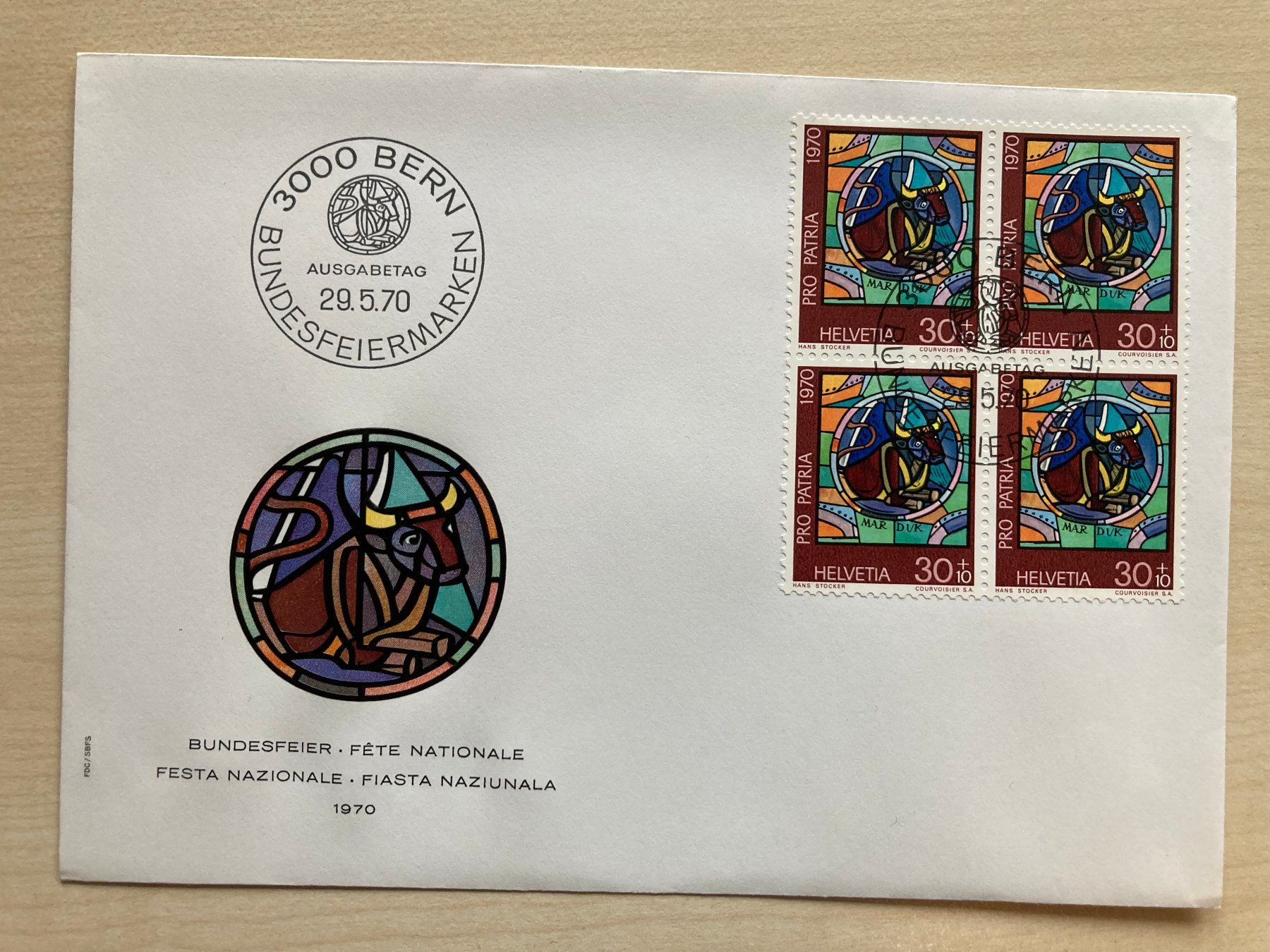 Tutti i francobolli: FDCs Pro Patria 1970 (Viererblocks) – Nuovo (secondo la descrizione) da Niederurnen venduto da Alpineyeti 3