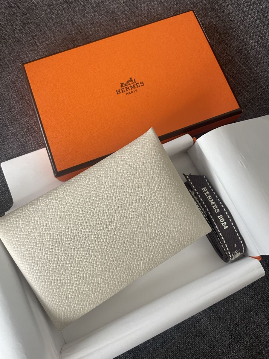 Hermès Portafogli: Hermès Calvi Kartenetui – Nuovo e nell'imballaggio originale da Dietikon venduto da Peony8
