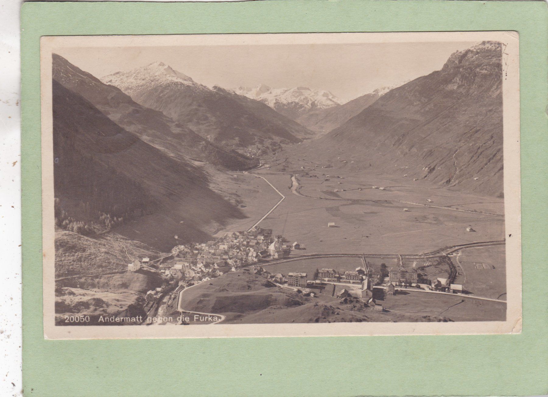 Cartoline postali: Andermatt gegen die Furka 1920 – Usato da Herisau venduto da Lisegrat2008