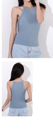 Blaues Crop-Top mit integrierten Brust Pads Gr. XS - 223462