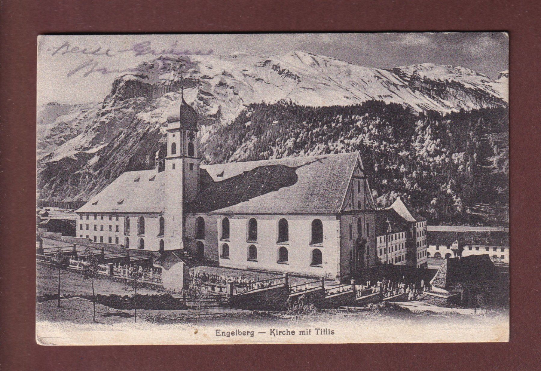 Ansichtskarten: ENGELBERG - Kirche - Titlis - 1916 – Gebraucht aus Pully von nicecards-shop