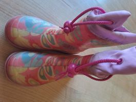 Gummistiefel, Gr. 27, Blumenmuster, perfekt für den Herbs