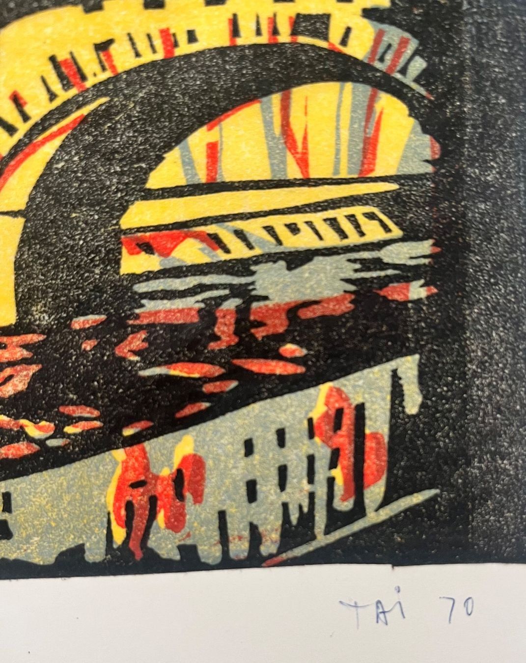 Xilografie: KÜNSTLER  ?  HOLZ ODER LINOLSCHNITT – Usato da Gersau venduto da grafik-kunst 1