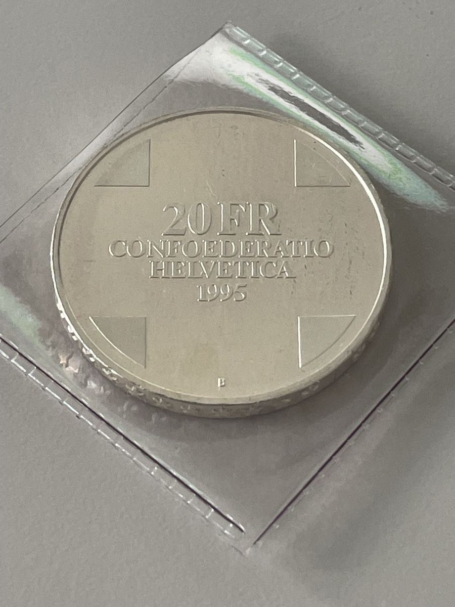 Tutti le monete: 20 FR CONFOEDERATIO HELVETICA 1995 – Usato da Pregassona venduto da REEUP 2