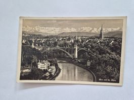 Ansichtskarte Bern mit den Alpen, gestempelt