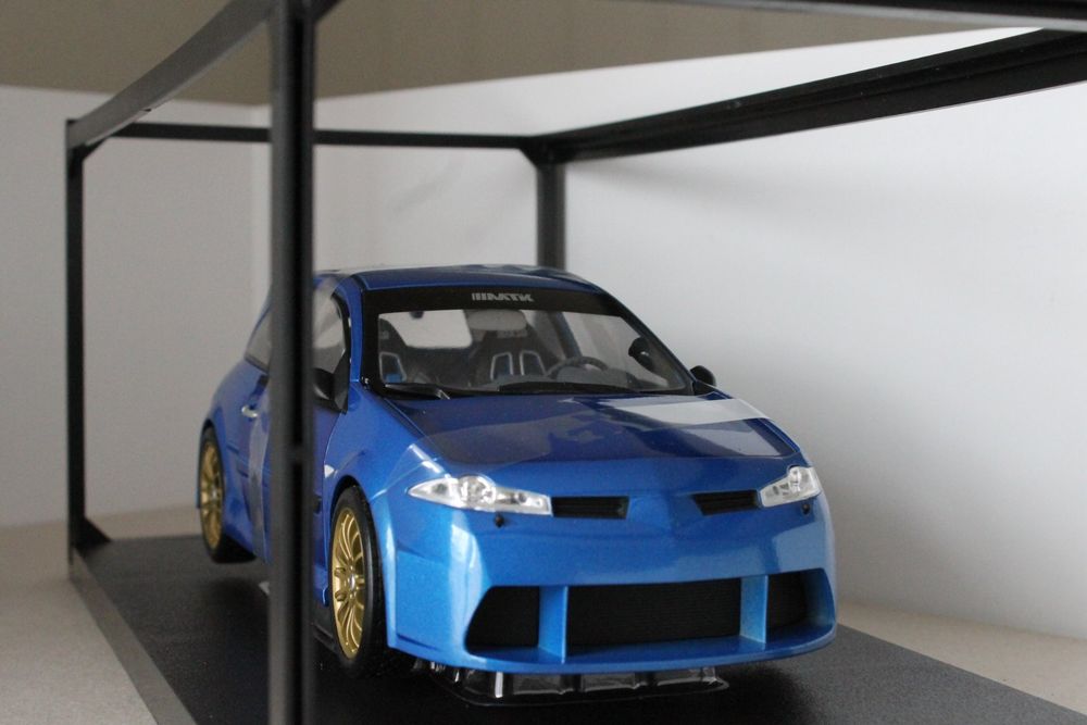 Châssis Intérieur Miniature Renault Megane Vampire MTK Norev 1/18 - Occasion, Bon état, Plastique Noir