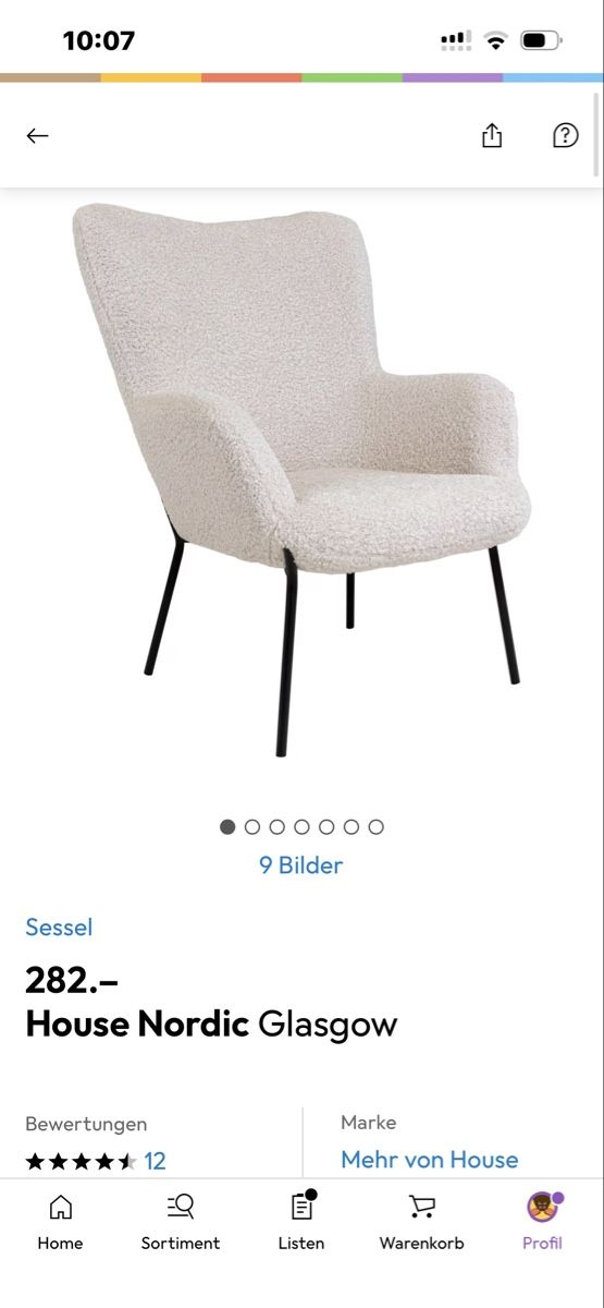 Sessel: Sessel House Nordic Glasgow weiss – sehr guter Zustand – Gebraucht aus Mauren von Ursula_Pfitzenmaier 6