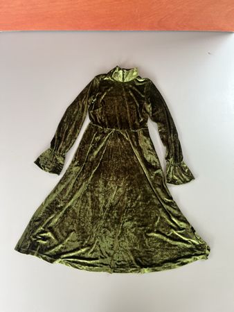 Twinset Samtkleid, Simona Barbieri, Olivgrün
