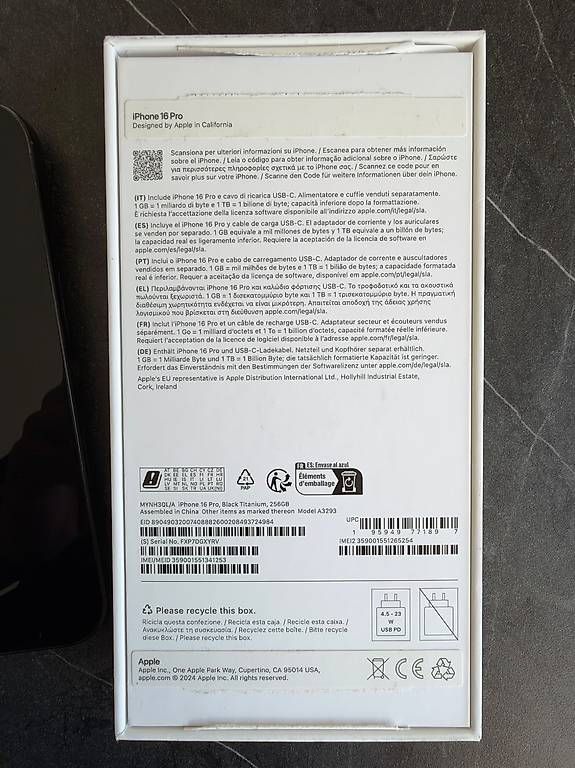 Portables: iPhone 16 Pro 256 GB Black Titanium – D'occasion à Zürich par michi2810 2