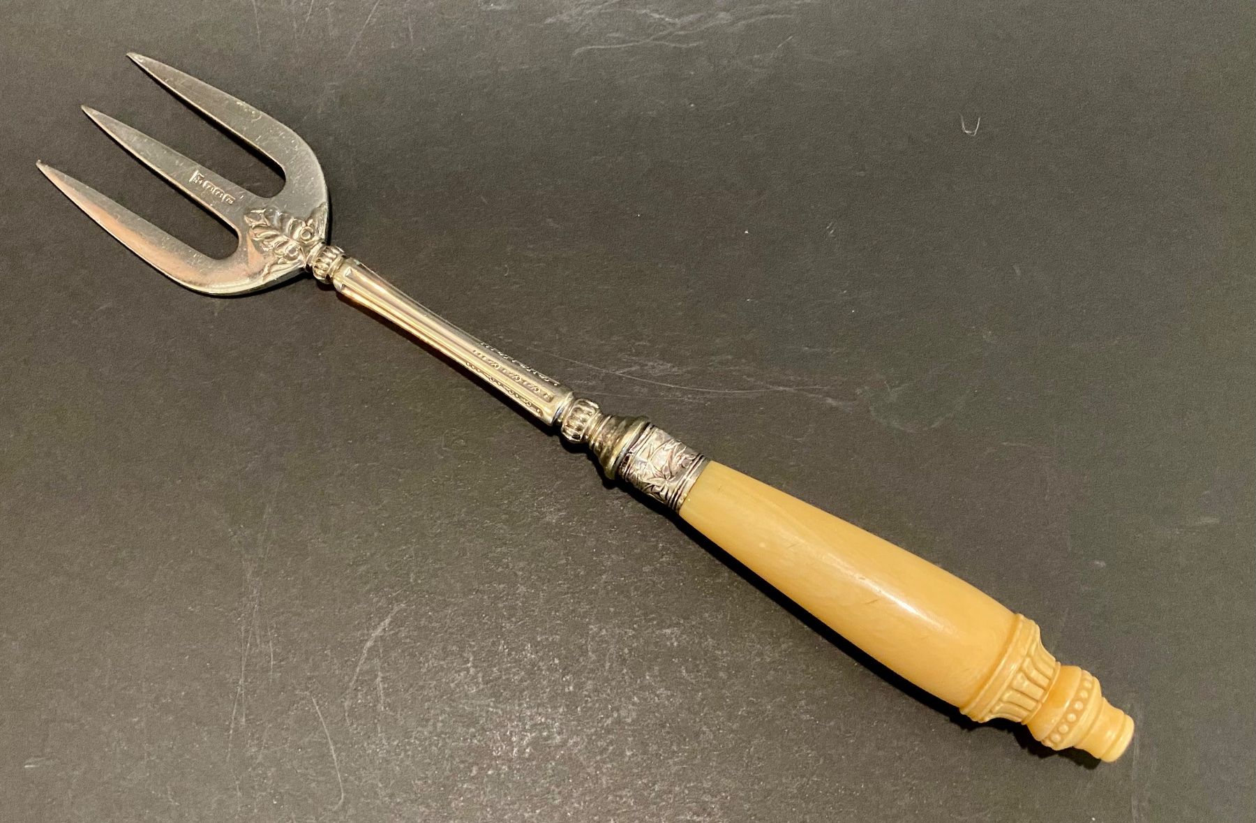 Forchette: Jugendstil Servier Gabel versilbert Sheffield England – Usato da Root venduto da ENGLAND-TREASURES 1