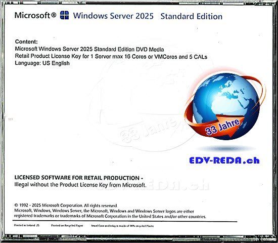 Software: Windows Server 2025 Standard 32 CPU-Kerne und 50 CALs – Nuovo (secondo la descrizione) da Langenthal venduto da Reda 2