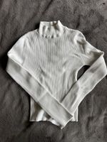 Pull blanc à col roulé