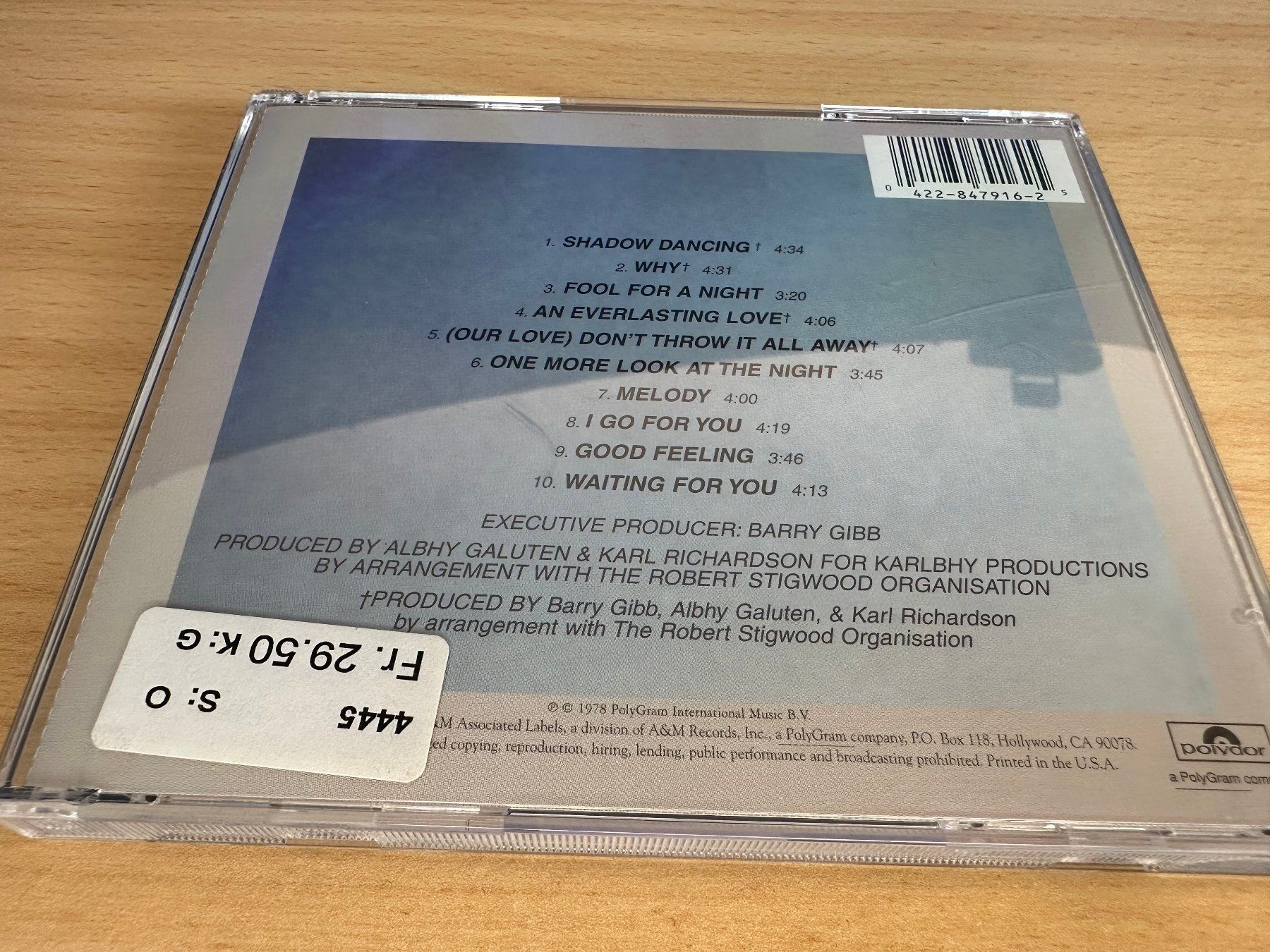 CD: Andy Gibb – Shadow Dancing – Usato da Rikon im Tösstal venduto da Alpenmutz 1