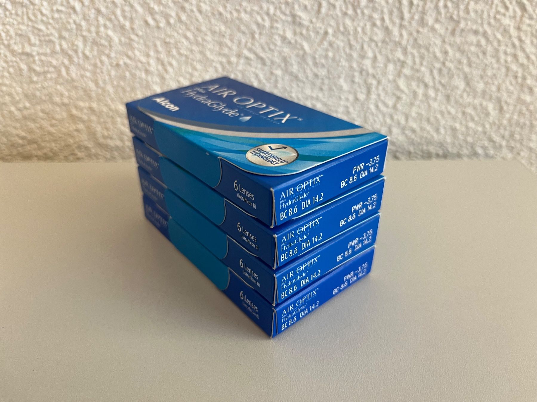 Lenti a contatto: Air Optix HydraGlyde Monatslinsen, PWR -3.75, 6er Packung – Nuovo e nell'imballaggio originale da Aesch BL venduto da Mark-68-A