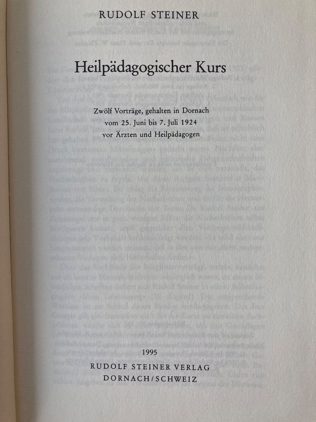 Livres: Rudolf Steiner, Heilpädagogischer Kurs – D'occasion à Baden par Yoyo1 1