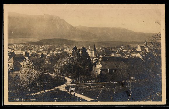 Cartoline postali: Solothurn, Stadtpanorama mit Kirchen und – Usato da Berlin venduto da bartko-reher