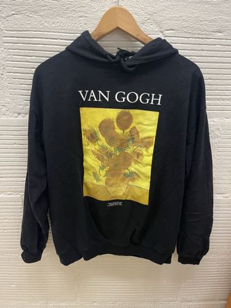 Schwarzer Van Gogh Pulli "Sonnnenblumen" Gr. S von PULL&BEAR