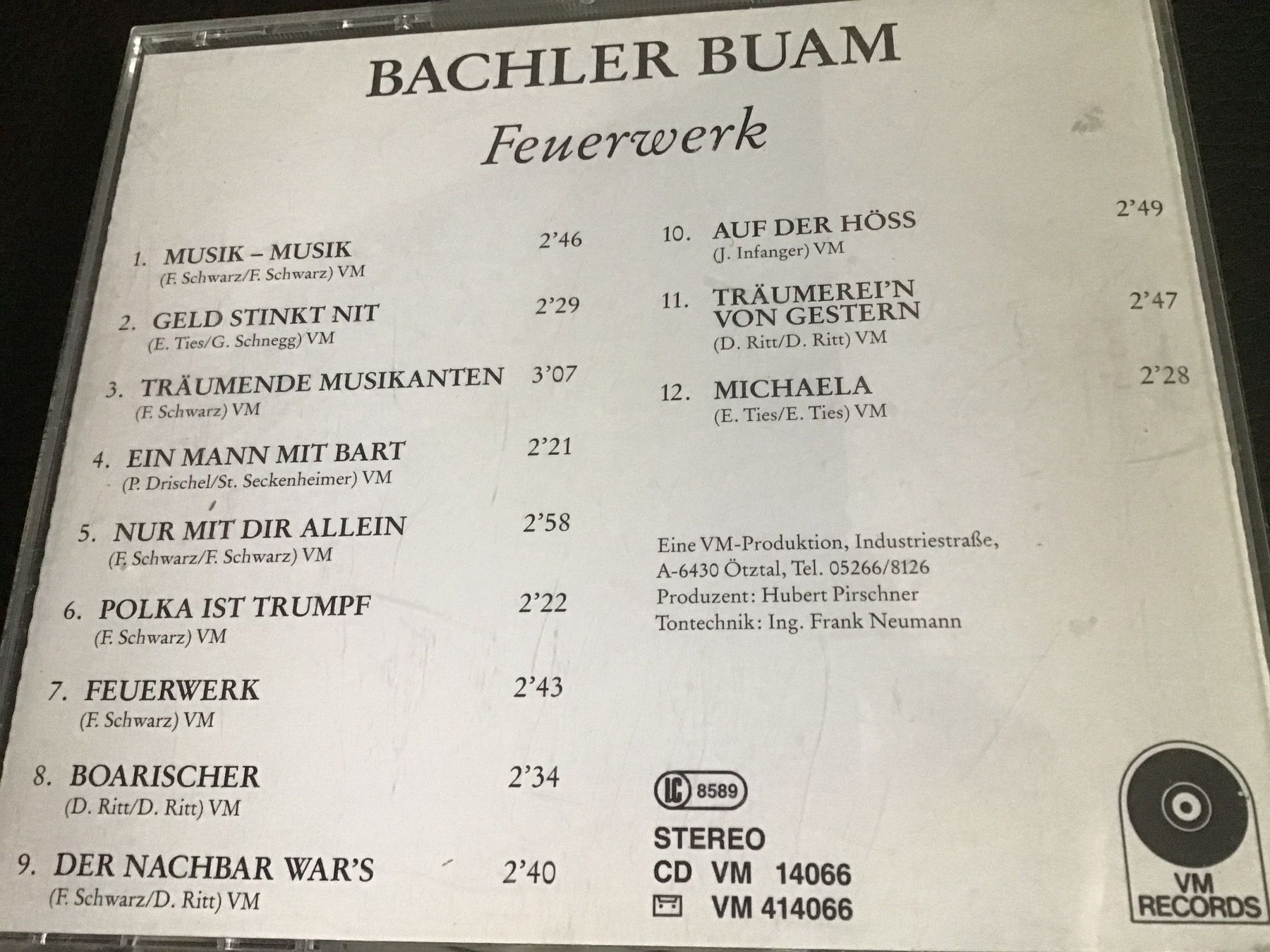 CD: Feuerwerk - Bachler Buam – Usato da Thierachern venduto da sweden08 1
