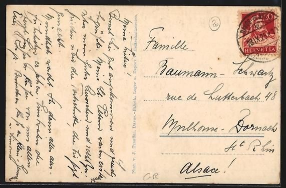 Cartes postales: AK Davos, Generalansicht mit der Kirche – D'occasion à Berlin par bartko-reher 1