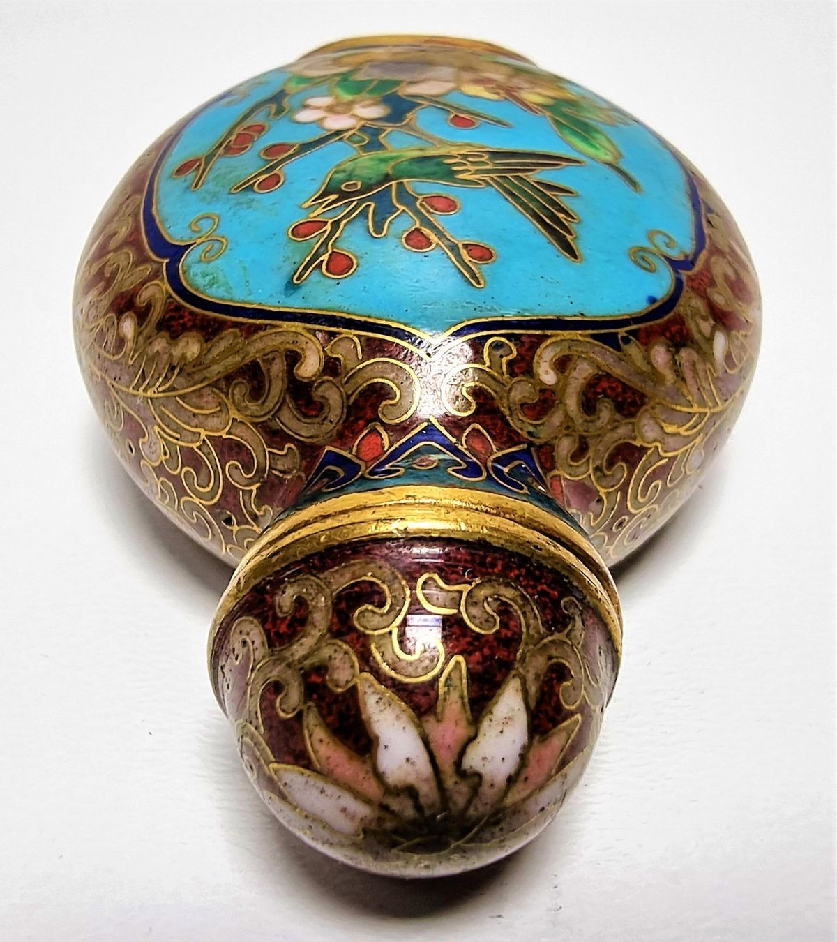 Tutte le decorazioni: Antike Cloisonné Schnupftabakdose mit Deckel, China – Usato da Emmenbrücke venduto da Lenssen 2