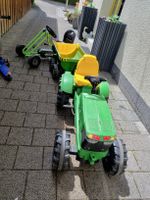 RollyToys Kindertraktor mit  Kipper John Deere, grün