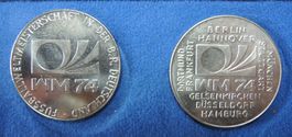 Medallien Set WM 1974 Fussball Weltmeisterschaft