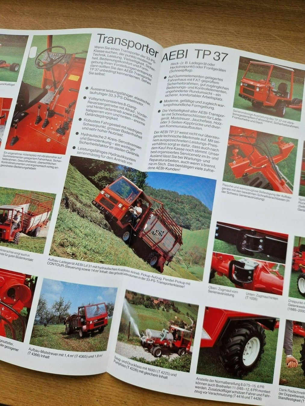 Aebi Trattori: Original Prospekt Aebi Transporter TP37 – Usato da Dürnten venduto da Bachtel84 1