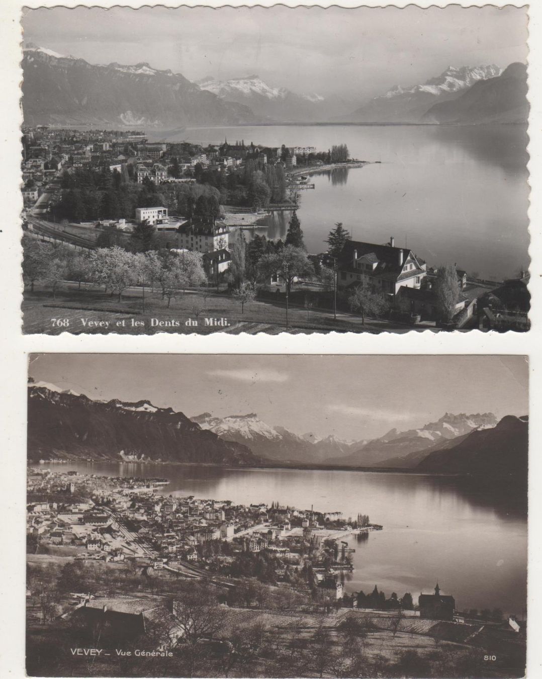 Cartes postales: 2 Ansichtskarten Vevey 1913+1942 – D'occasion à Remetschwil par Hofiii