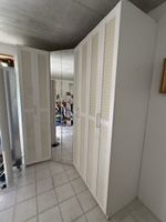 Eck-Kleiderschrank mit Spiegel, weiss ab 1.-