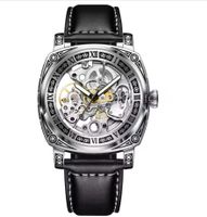 Montre Homme Squelette Automatique Acier Inoxydable Brace...