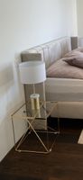 2 Westwing Nachttische Gold mit Glas