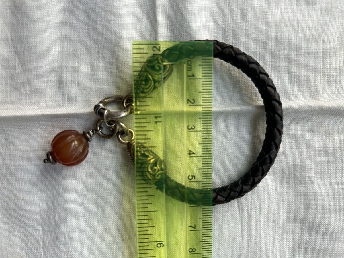 Bracciali & Braccialetti: Geflochtenes Lederaband Silber Karneol – Usato da Birsfelden venduto da Exclusivity 4