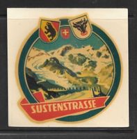 Alter Kofferaufkleber Sustenstrasse