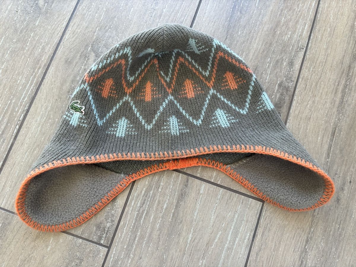 Lacoste Copricapi, berretti & cappellini: Lacoste Winter Hat. Wool Blend. Fair Isle Pattern. Warm. – Usato da St-George venduto da elena27 3