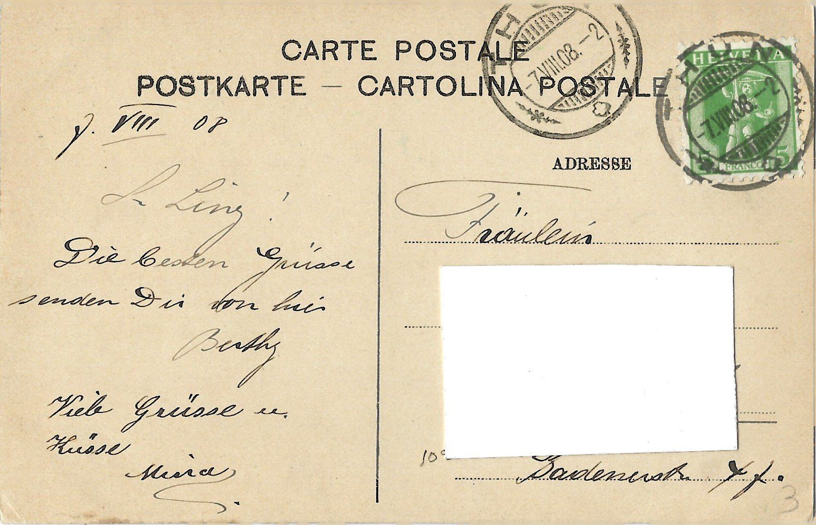 Cartes postales: Thun   -   Kathol.  Kirche – D'occasion à Bütschwil par Jackson1A 1
