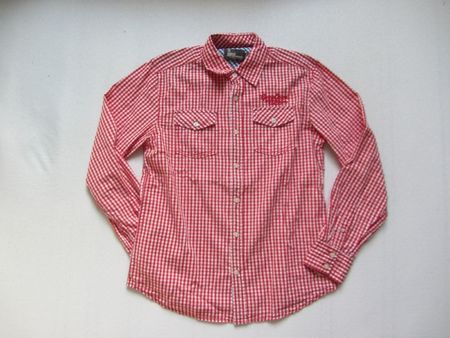 GARCIA JEANS - Karo Hemd rot-weiss kariert