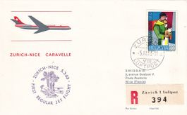 Erstflug  Swissair Zürich - Nizza /Nice 1963