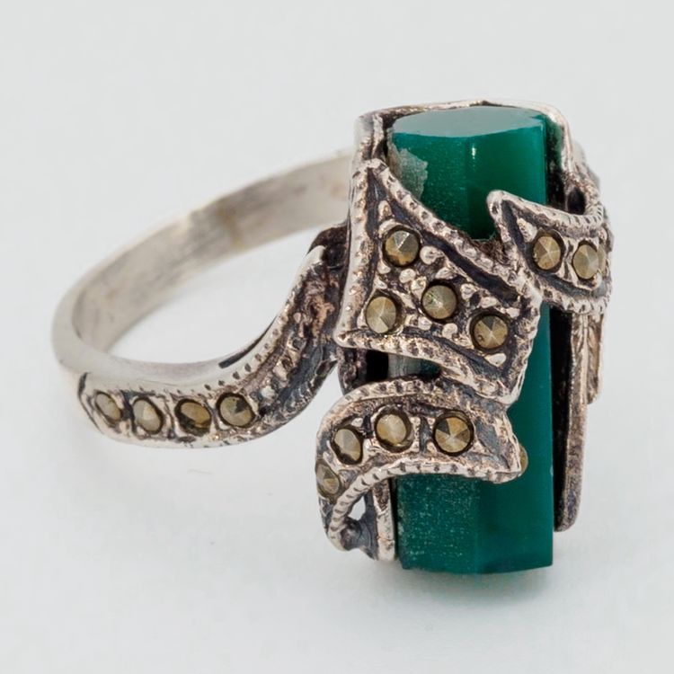 Vintage Emaille Silberring