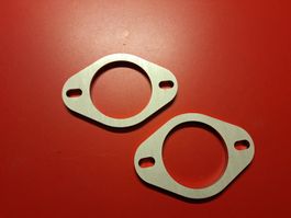 2 Stk.Auspuff-Flansch 8 mm Chromstahl 3-Zoll