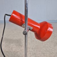 Stralux Suisse 1970 J Bürolampe, Desk-Lamp, Tischlampe rot