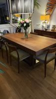 Belle table en bois, 100X180 hauteur 77, extensible à 240cm
