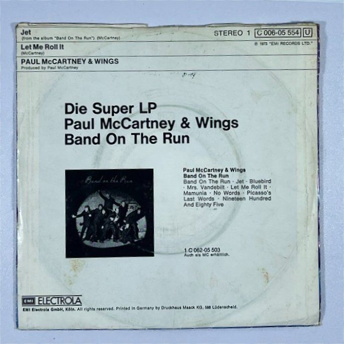 Vinyles: Single: WINGS (Paul McCartney) - Jet – D'occasion à Frenkendorf par Yard-Sale-2000 1